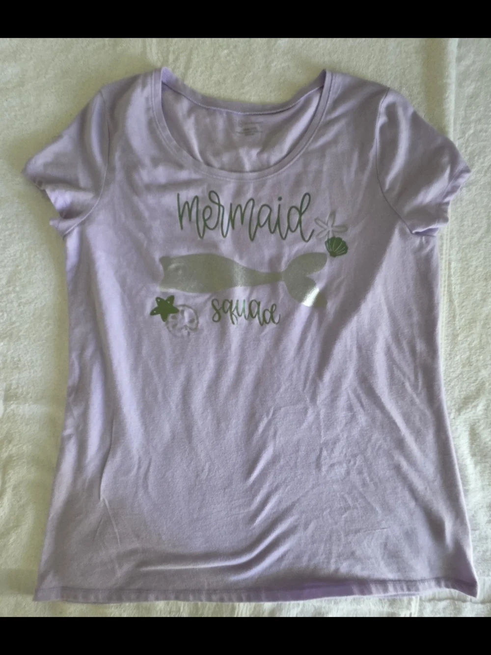 No Boundaries Lavender 'Mermaid Squad' Graphic Tee